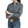 Cinch Women's Blue Paisley Print Shirt - MSW9165081