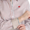 Cinch Ladies White Striped Shirt - MSW9165090