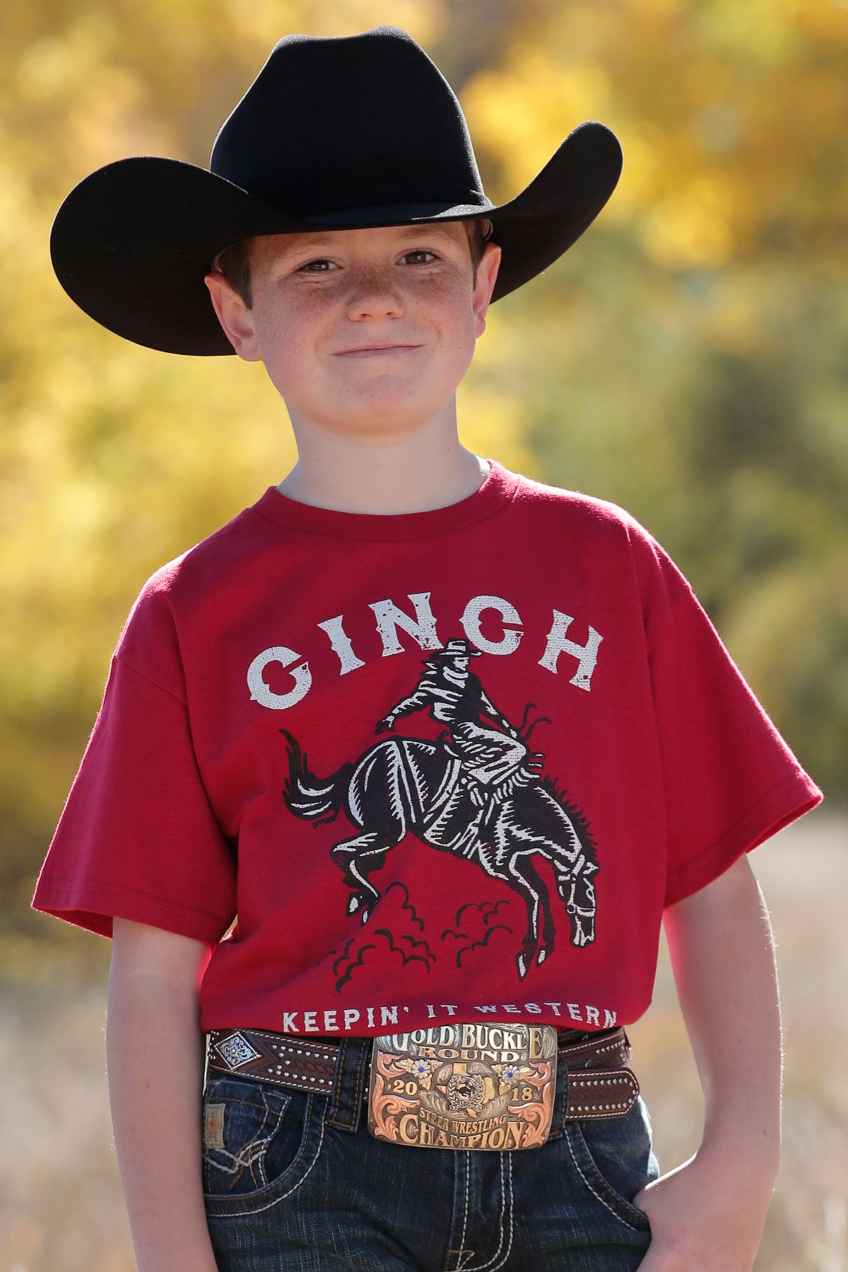 Cinch Boys Red Graphic T-shirt MTT7670135