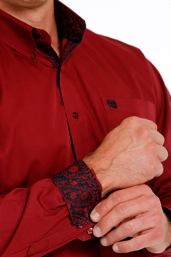 Cinch Men's Red Button Down MTW1105625