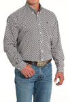 Cinch Mens Purple Diamond Aztec Button Up Shirt-MTW1105916