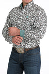 Cinch Mens Black Paisley Button Up Shirt-MTW1105969