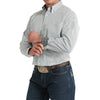 Cinch Men's White Stripe Long Sleeve Button Shirt-  MTW1106003