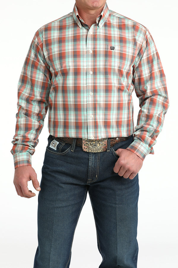 Cinch Men's Long Sleeve Plaid Button Shirt - MTW1106039
