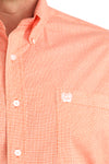 Cinch Mens Coral Rectangle Print Long Sleeve Shirt-MTW1106058