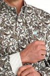 Cinch Mens Multi Color Paisley Long Sleeve Shirt-MTW1106059