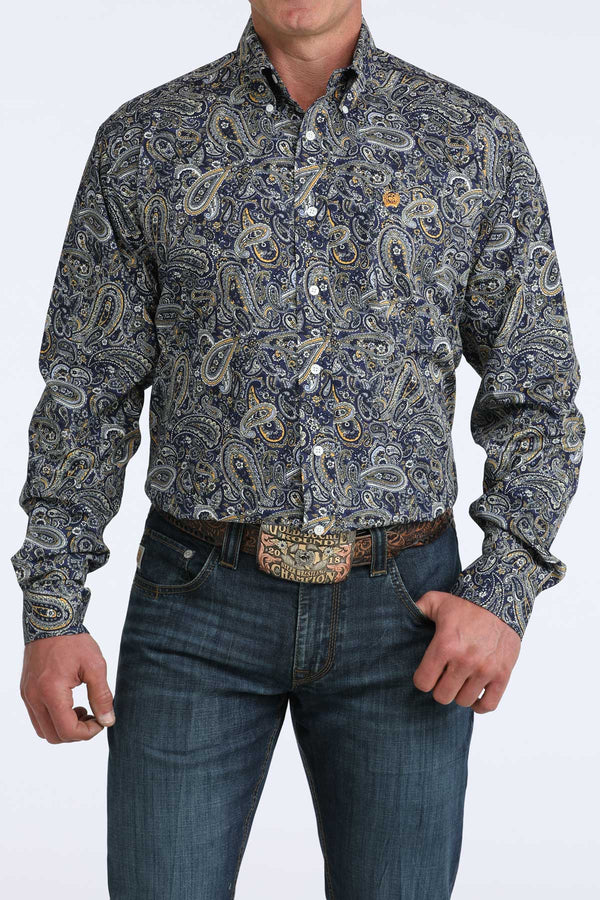 Cinch Mens Paisley Long Sleeve Shirt - MTW1106072