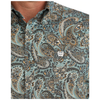 Cinch Men's Blue Paisley Print Long Sleeve Button Down - MTW1106134