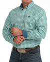 Cinch Men's Long Sleeve Turquoise Shirt MTW1106167