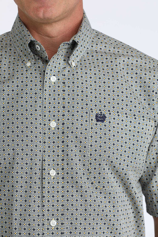 Cinch Mens Geometric Short Sleeve Shirt - MTW1111517