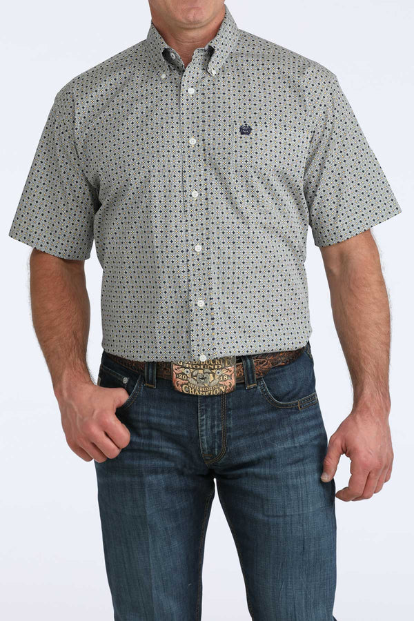 Cinch Mens Geometric Short Sleeve Shirt - MTW1111517