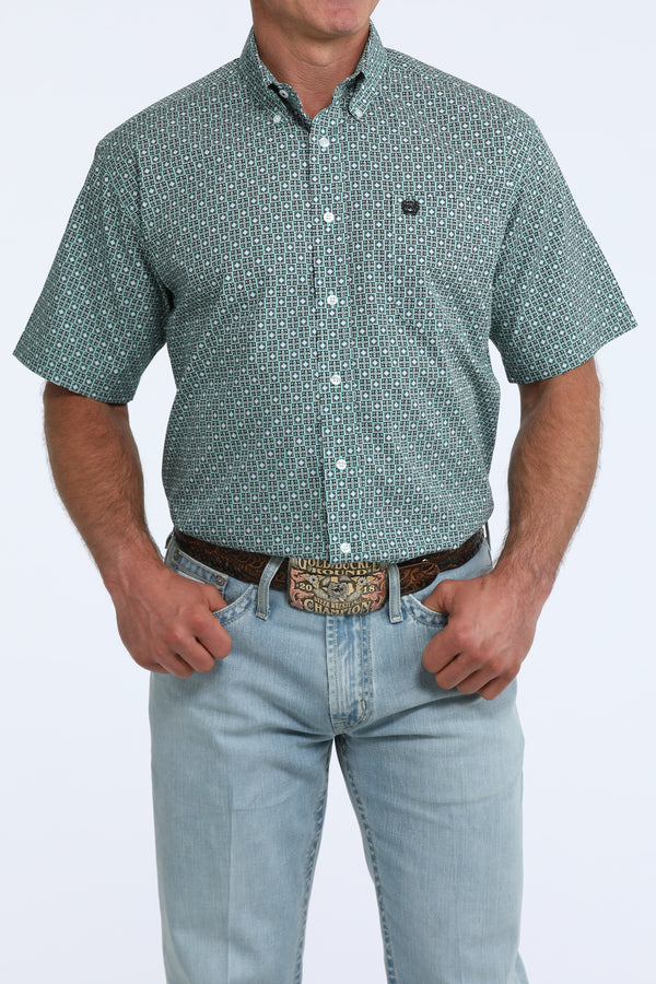Cinch Mens Short Sleeve Print Button Down - MTW1111528