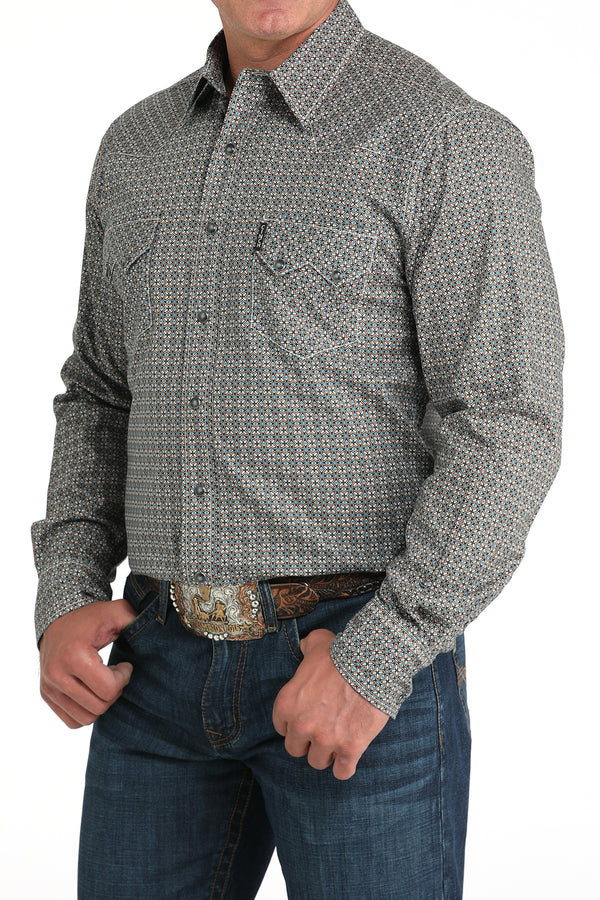 Cinch Men's Pattern Print Modern Fit Shirt-MTW1303086