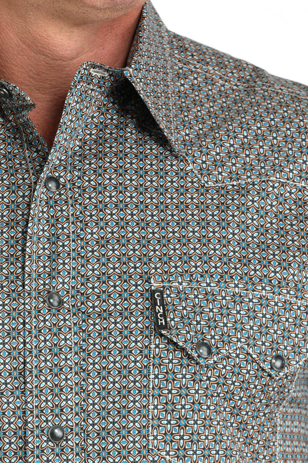 Cinch Men's Pattern Print Modern Fit Shirt-MTW1303086