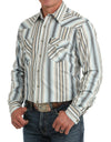 Cinch Men's Modern Fit Long Sleeve Stripe Snap Shirt MTW1303112
