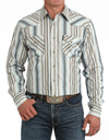 Cinch Men's Modern Fit Long Sleeve Stripe Snap Shirt MTW1303112