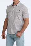 Cinch Men's Striped Short Sleeve Snap Shirt - MTW1402014