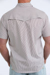 Cinch Men's Striped Short Sleeve Snap Shirt - MTW1402014