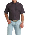Cinch Men's Western Shirt Short Sleeve Foulard Button - Navy - MTW1704173