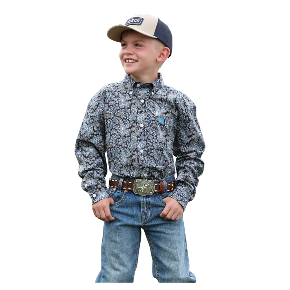 Cinch Boys Multi Print Long Sleeve Shirt - MTW7060416
