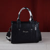 Wrangler Black Cow Print Concealed Carry Crossbody Tote Bag-WG102-8120SBK
