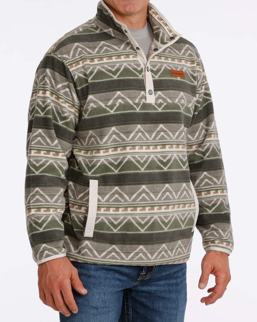 Cinch Men's Polar Fleece - Olive - MWK1514029/MWK151429X