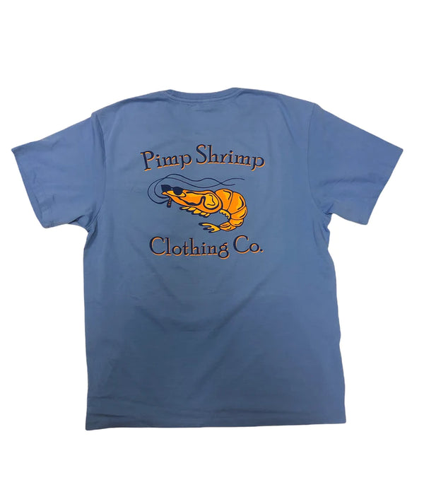 Pimp Shrimp Short Sleeve Pocketed T-Shirts Marine
