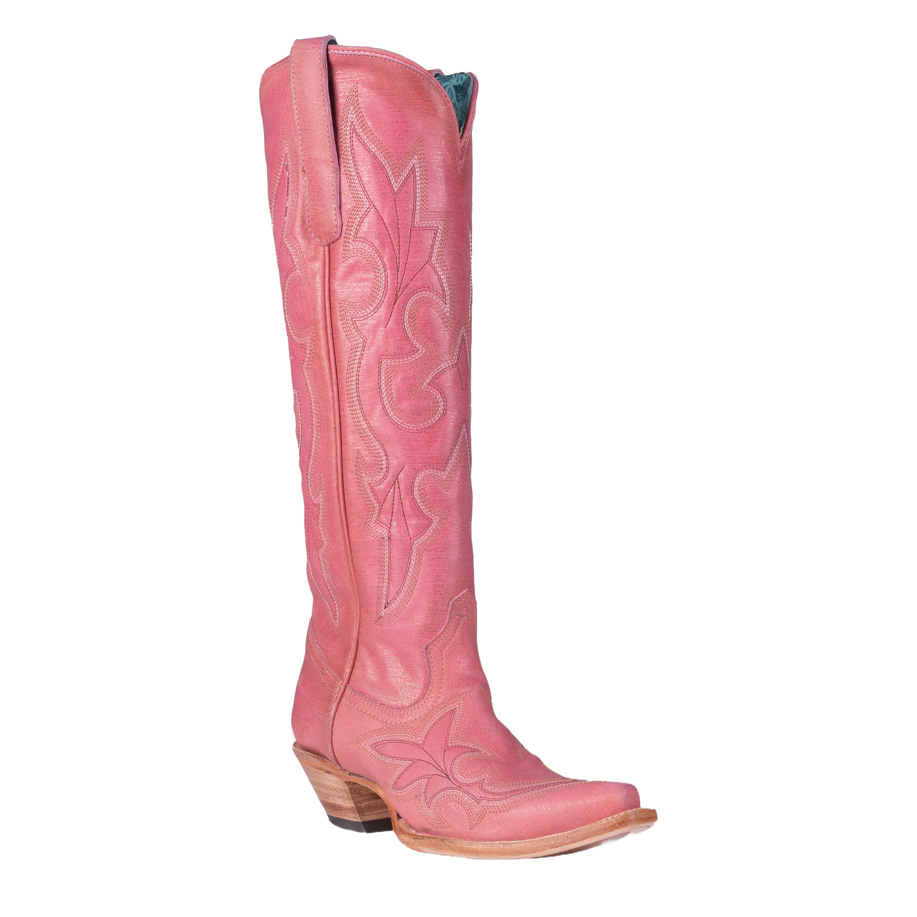 Corral Ladies Embroidered Tall Pink Western Boots A4434