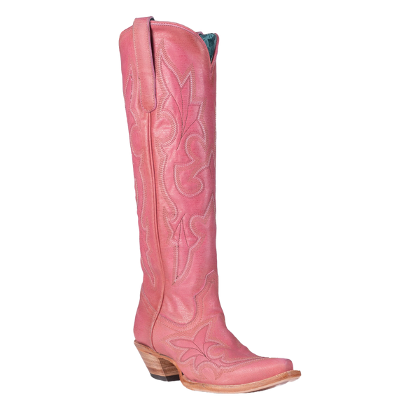 Corral Ladies Embroidered Tall Pink Western Boots A4434