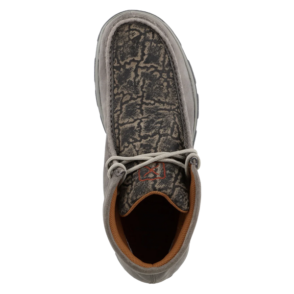 Twisted X Men's Chukka Driving Moc with Grey Elephant Print MXC0017