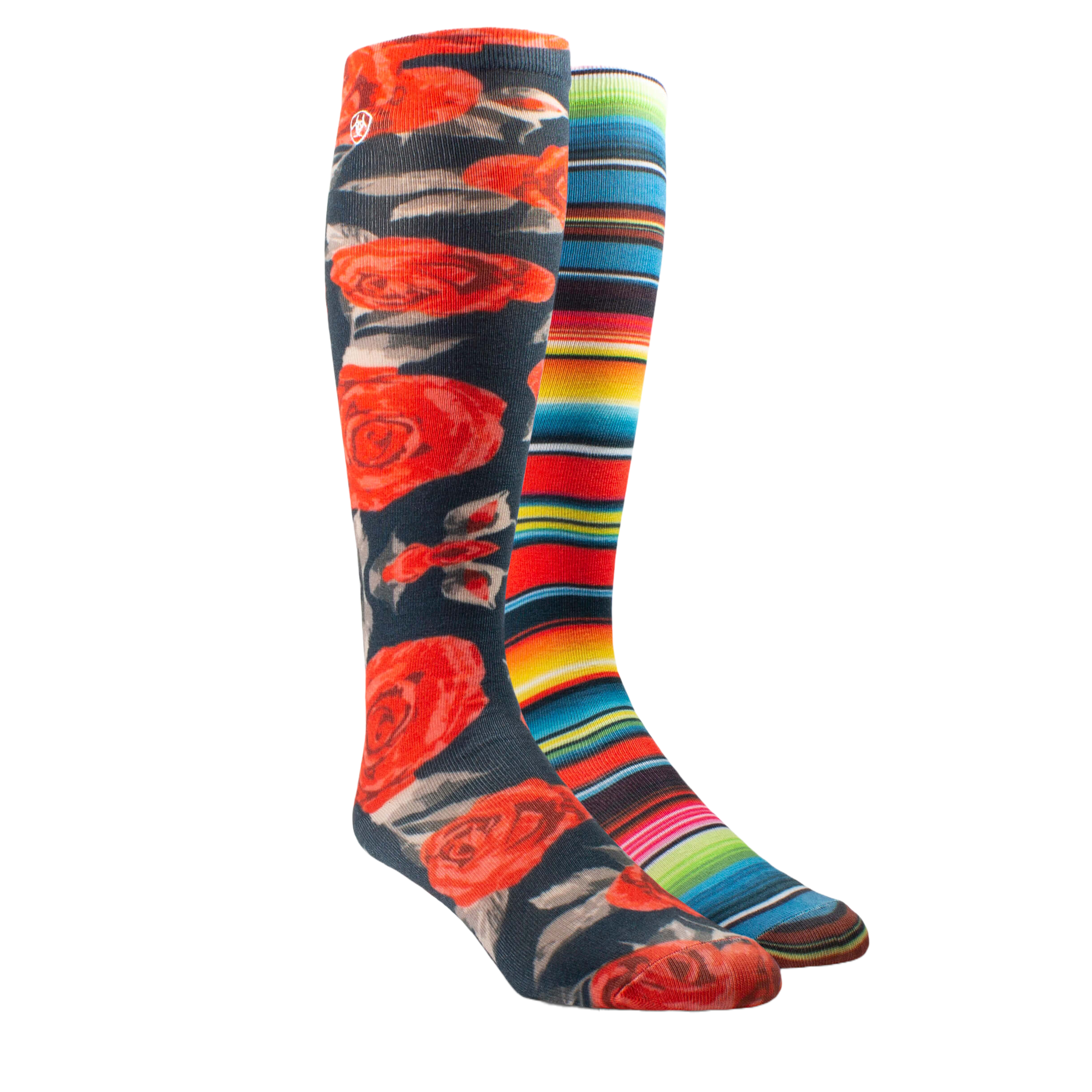 Ariat Ladies Western Beauty Knee High 2 Pair Multicolor Socks AR2941-981
