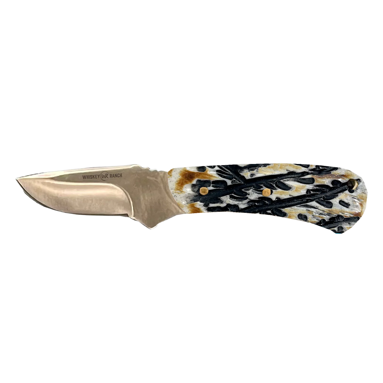 Whiskey Bent Burnt Bone Mini Skinner Pocket Knife WB44-16