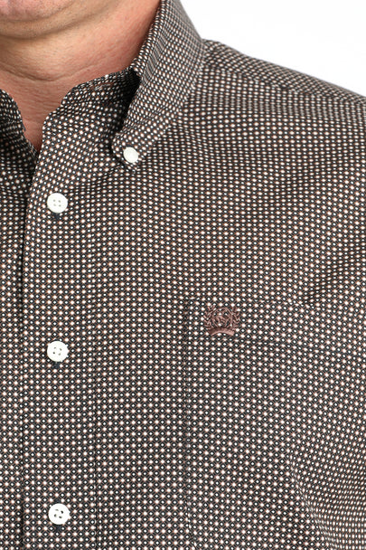 CINCH NAVY WEAVE PRINT - MENS SHIRT - MTW1106020