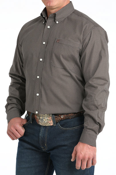 CINCH NAVY WEAVE PRINT - MENS SHIRT - MTW1106020
