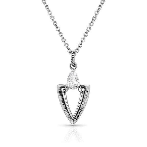 Montana Silversmiths Guided Purpose Crystal Arrowhead Necklace- NC5773