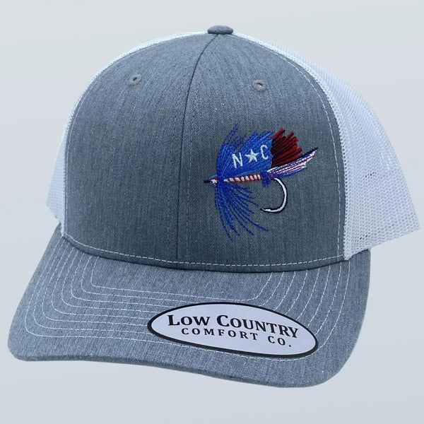 Low Country North Carolina Fly Hat - Heather/White