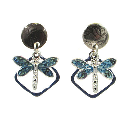Silver Forest Dragonfly Earrings NE-1523