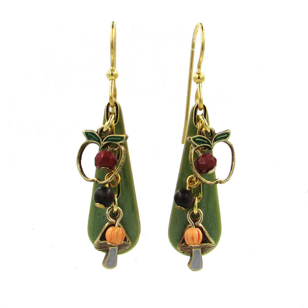 Silver Forest Charms and Beads on Teardrop - NE-2115