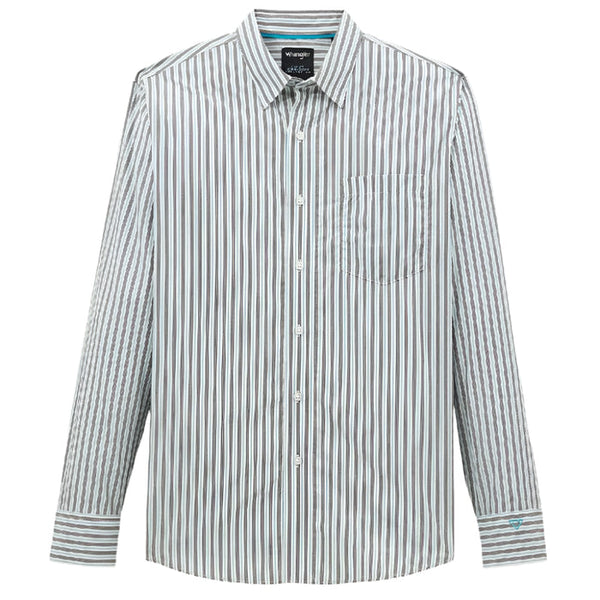 Wrangler Mens Cody Johnson Stripe Button Down Shirt-112368042