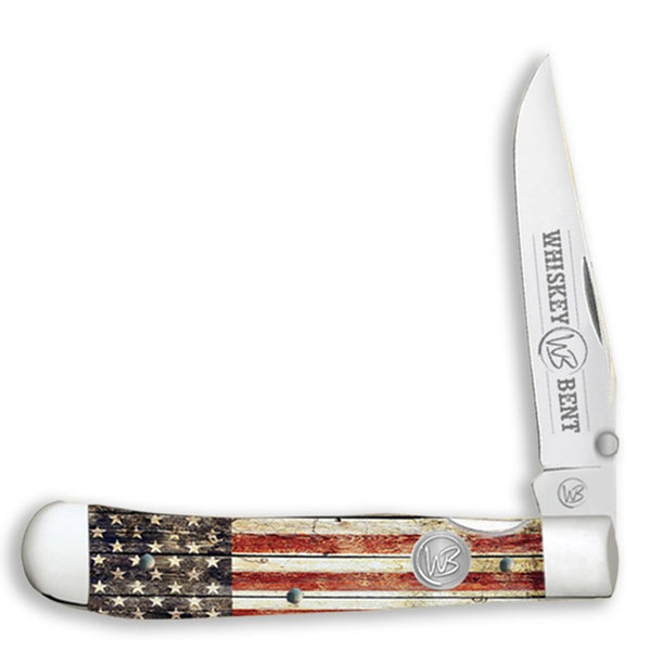 Whiskey Bent Patriot Trapper Lock Knife - WB16-18