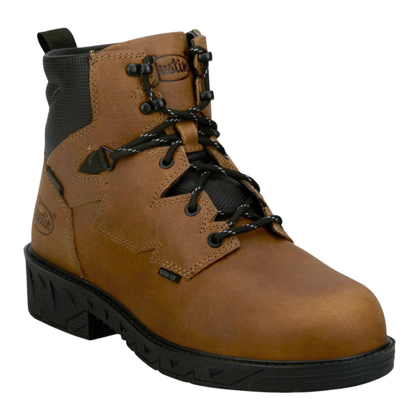 Justin Mens Prodigy Round 6" Waterproof Steel Toe Work Boots-PD645
