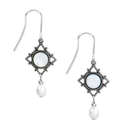 Silver Forest Mother Of Pearl Earrings PP-8891D