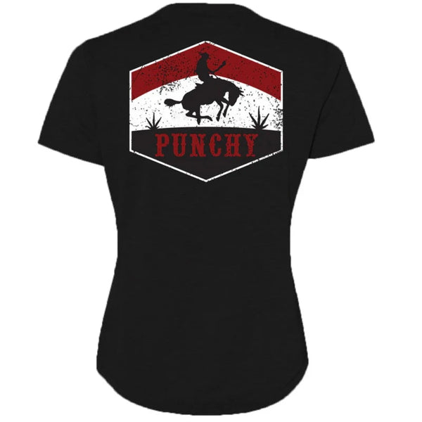 Hooey Ladies "Ranchero" Black T-shirt- PT1645BK