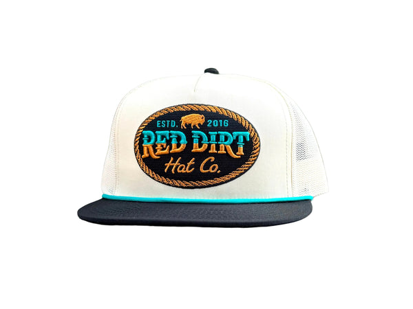 Red Dirt Buffalo Buckle Stone with Black Bill and Colored Rope - RDHC-556