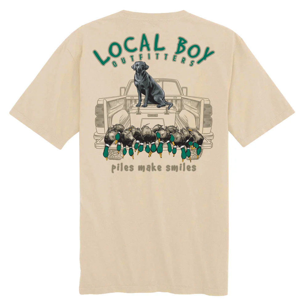 Local Boy Outfitters Piles Make Smiles Tee - Latte - L1000641-LAT