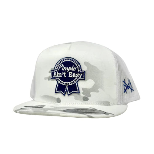 Mad Hatter Co. Pimpin Ain't Easy Flat Bill - Alpine White - PIMPINAIN'TEASY