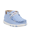 Twisted X Infant Blue and White Gingham Chukka Driving Moc-ICA0051