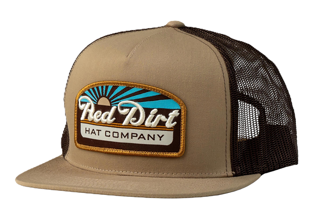 Red Dirt Blue Skies Khaki and Brown 5 Panel - RDHC-345