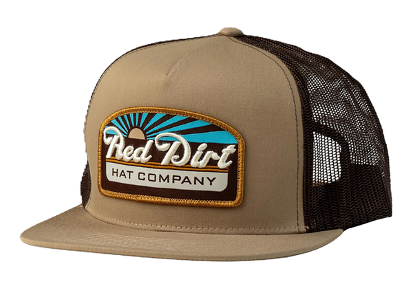 Red Dirt Blue Skies Khaki and Brown 5 Panel - RDHC-345