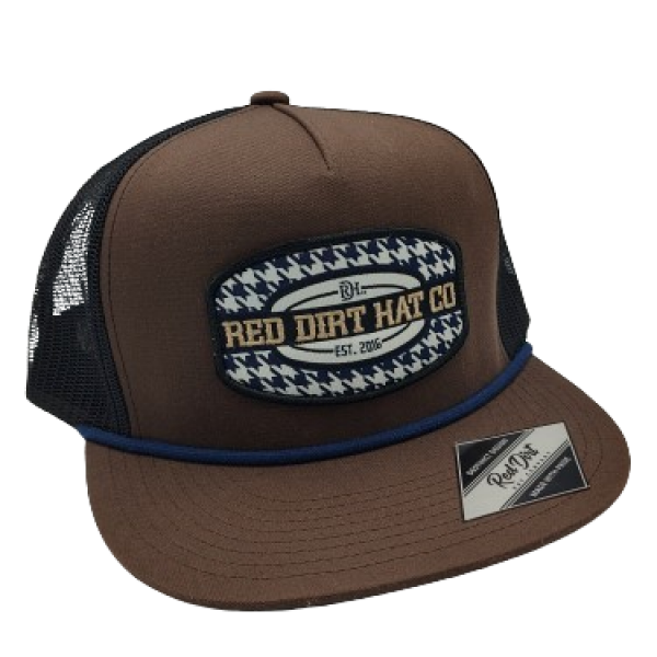 Red Dirt Hound Brown and Black 5 Panel Hat - RDHC-351